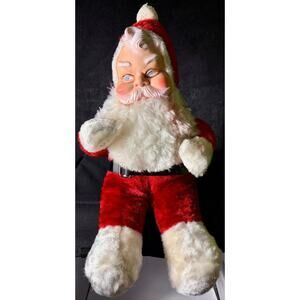 Vintage Plush Santa Rubber Mask Face Rushton Type 16 inch